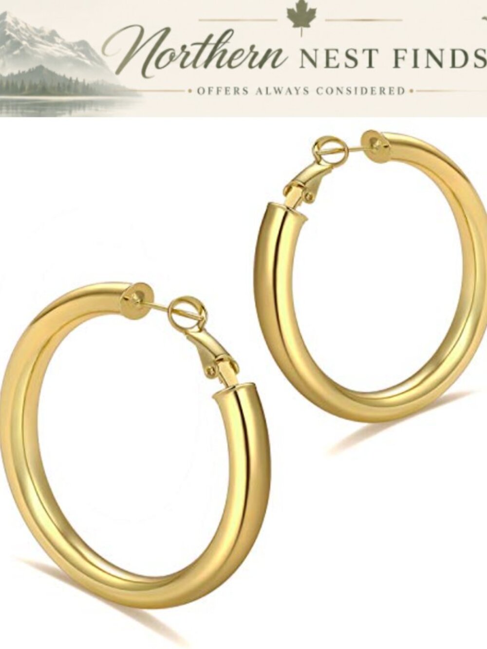 Small Huggie Hoop Earrings Gold Plated Copper Lightweight for Women